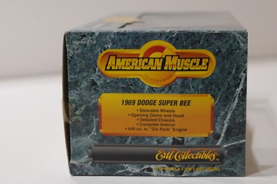 AMERICAN MUSCLE 1969 DODGE SUPER BEE BLUE IN SCALE 1:18 NEW