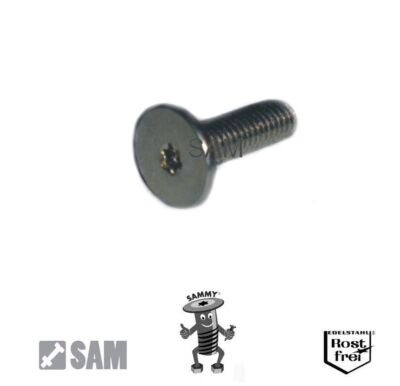 10 Stück Sammy  Schrauben M6X16 großer Flachkopf,sehr niedrig Torx Edelstahl A2