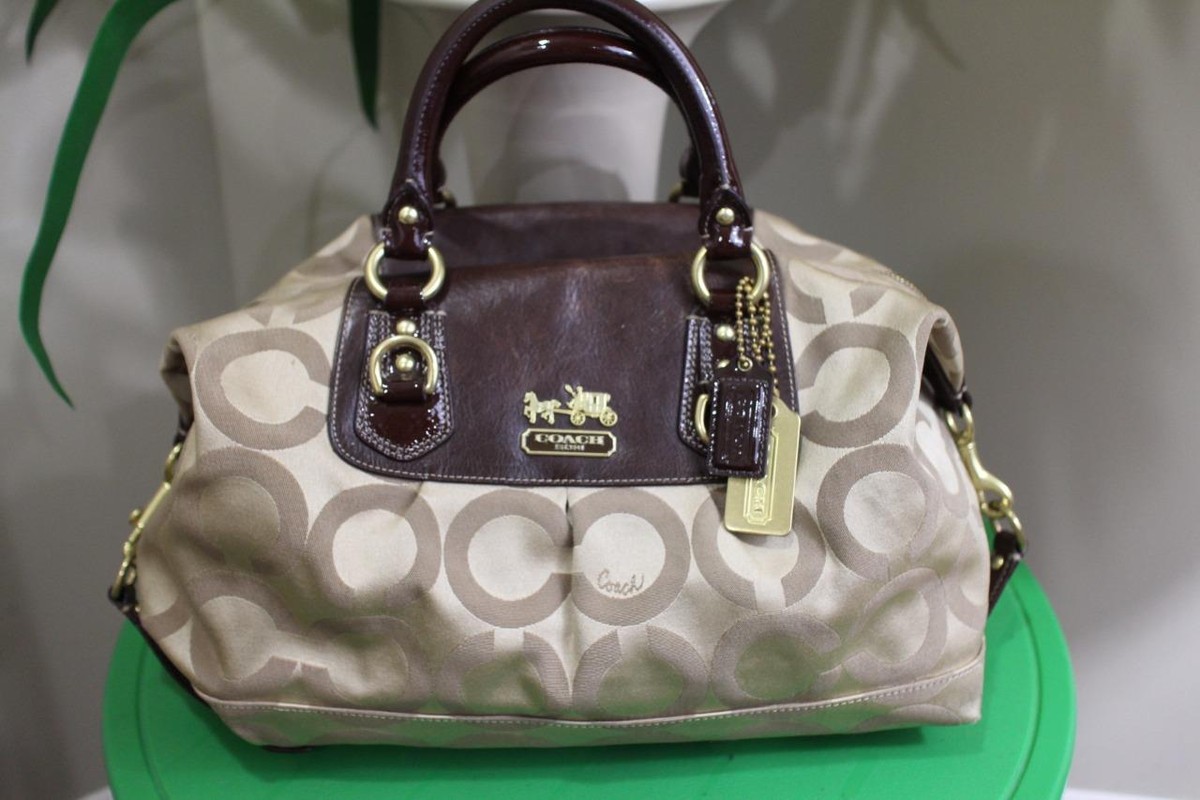 Coach Op Art 12943 Large Sabrina Satchel Bag (p800) | eBay Coach Op Art 12943 Large Sabrina Satchel Bag (p800) | eBay