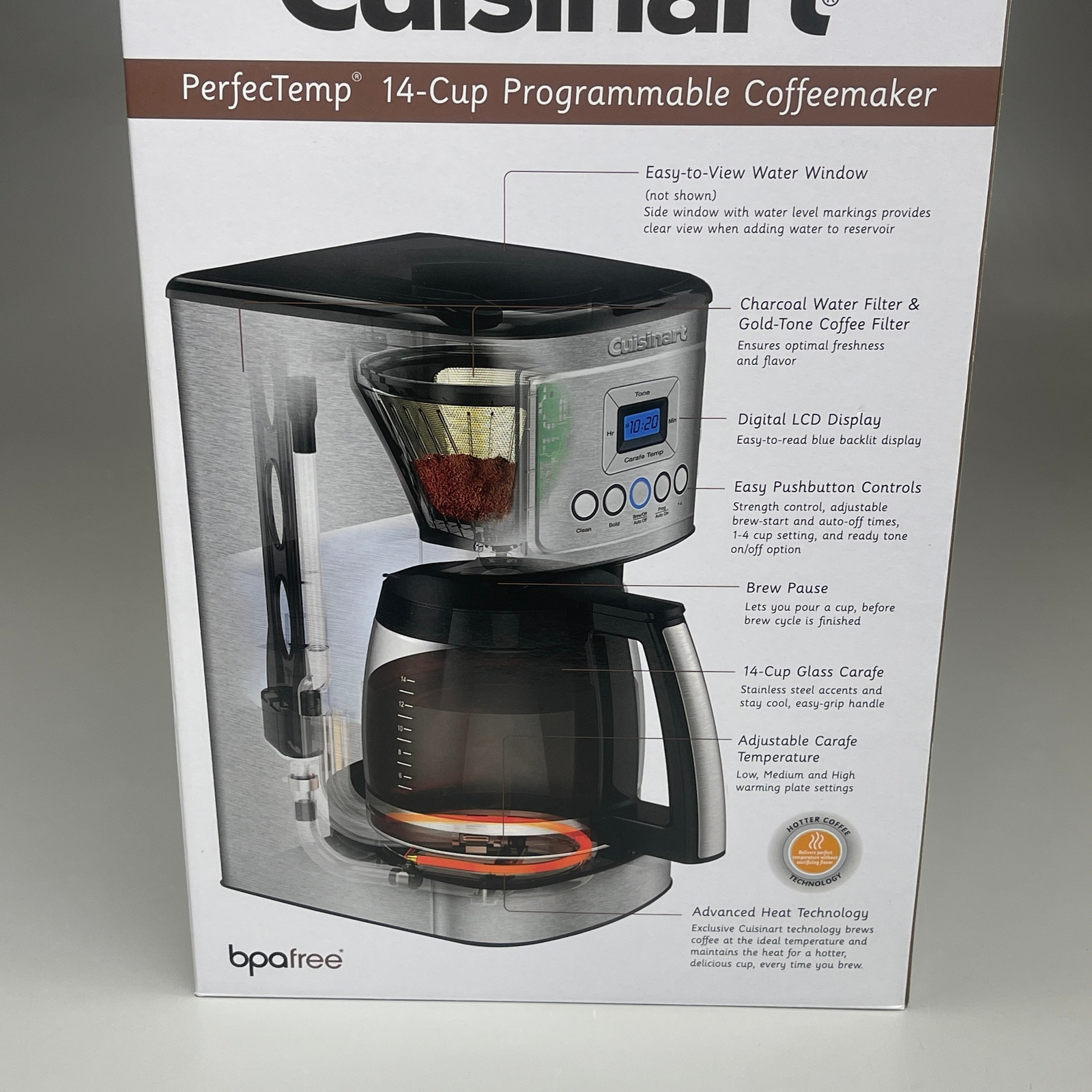 CUISINART (14 CUP) Programmable Coffee Maker Stainless Steel DCC3200P1