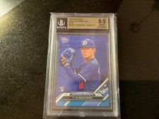 2024 Topps Now Yoshinobu Yamamoto /99 Road To Opening Day  Dodgers BLUE BGS 9.5