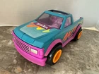 Vintage 1991 Tonka Wave Jammer Toy Pickup Truck Pressed Steel/Plastic Teal/Pink