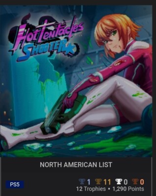HOT TENTACLES SHOOTER US oder EU PS4 PS5 Playstation 4 Platin Trophäen Service 