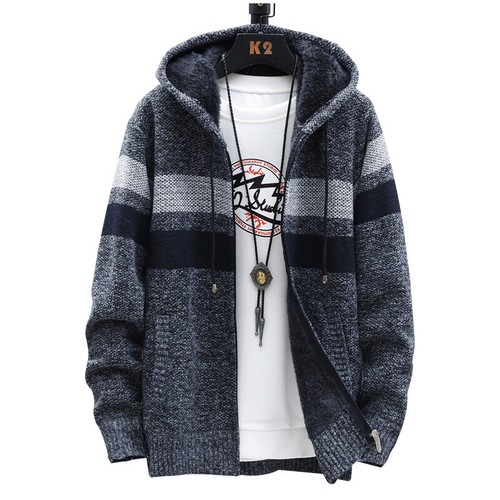 Men Thick Warm Fleece Lined Hooded Hoodie Winter Zip Up Coat Jacket Sweatshirt# - Picture 10 of 23