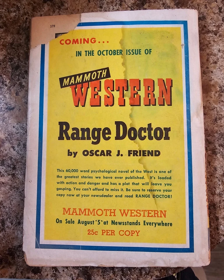 Mammoth Adventure September 1947 Rare Golden Age Ziff-Davis Pulp Magazine FR Foto 2 de 2