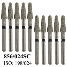 Dental Diamond Burs FG 856/024SC Round End Taper Super Coarse Black High Speed