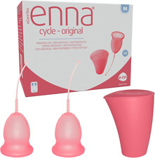 Enna Cycle - 2 Copas Menstruales Y Caja Esterilizadora, Talla M