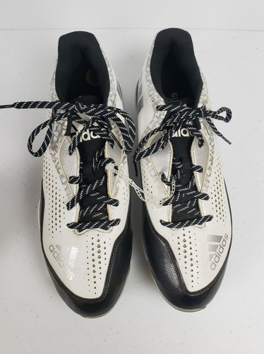 Adidas Litestrike Baseball Cleats White Black Low Top Men's Size 12 - Picture 9 of 20