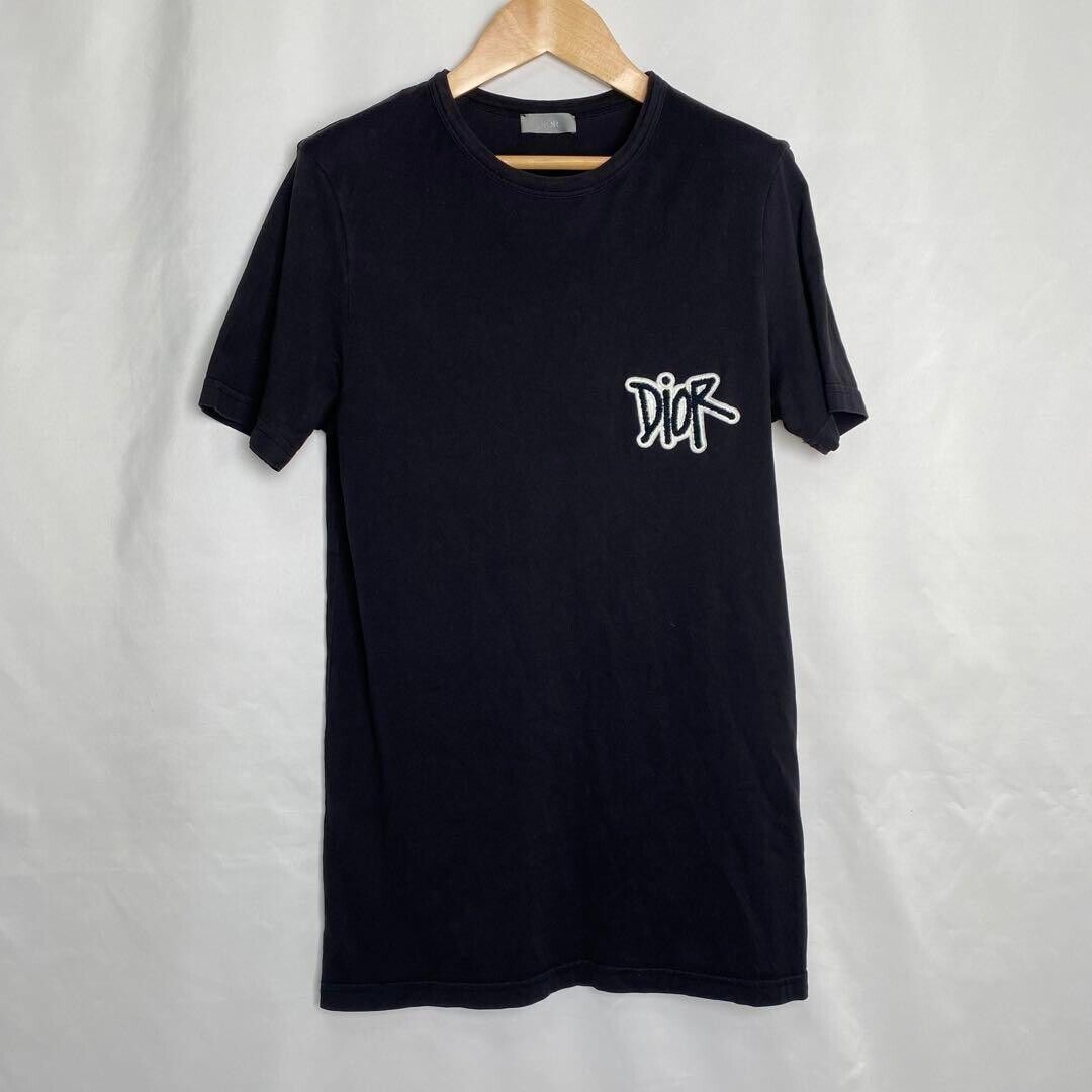 Dior x SHAWN STUSSY Collaboration T-Shirt Black Men's Size S from Japan