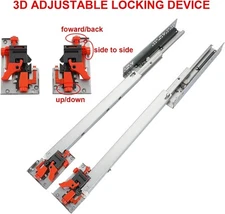 Drawer Slides Under Mount  6 Pairs 22” Soft-Close Full Extension 100 Lbs