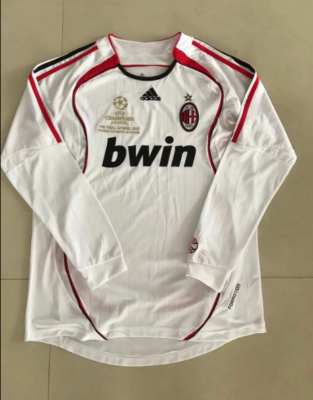 Kaka#22 AC Milan 06/07 Long Sleeve Retro Vintage Shirt Classic