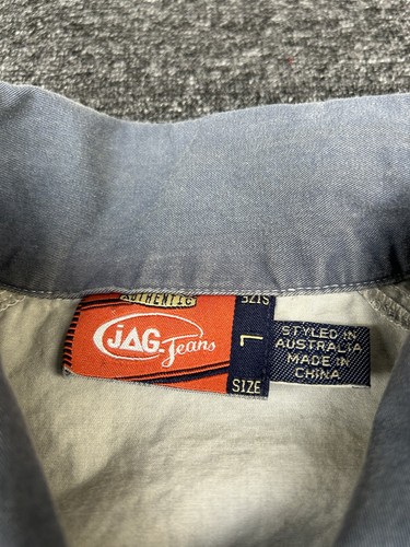 Jag Vintage Long Sleeve Denim Button Up Shirt Men's Size L - Picture 11 of 12