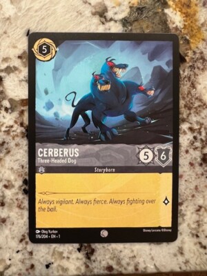 DISNEY LORCANA THE FIRST CHAPTER NON FOIL COMMON CARD CERBERUS 176/204