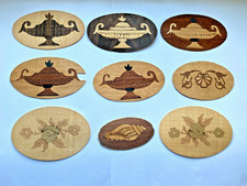 Inlay Marquetry antique restoration/cabinet wood veneer carpentry vases flower