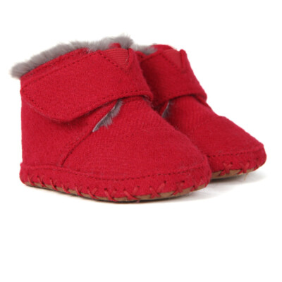 TOMS Tiny Cuna Red Felt Bootie UK RRP £26 SALE