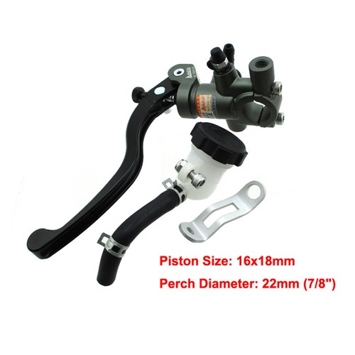 Left Adelin Brake Clutch Master Cylinder Hydraulic 16x18mm Piston For Motorcycle - Picture 2 of 9