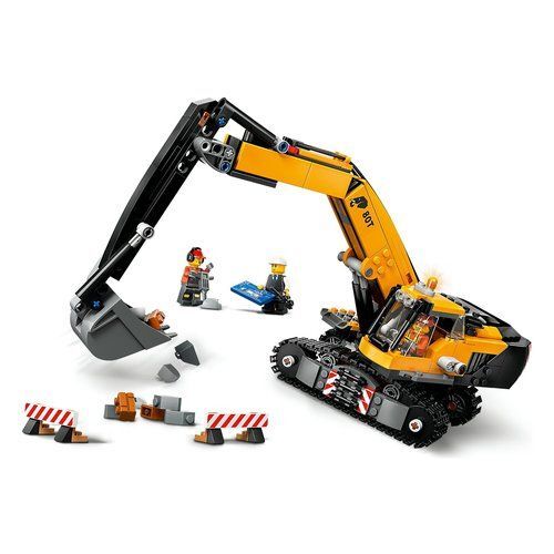 LEGO 60420 City Escavatore da Cantiere Giallo - Giocattolo per Bambini 8+