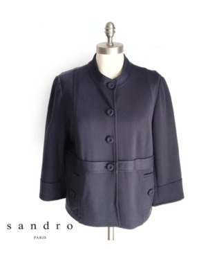 SANDRO PARIS DEEP PURPLE SWING JACKET WOMENS SIZE M | eBay