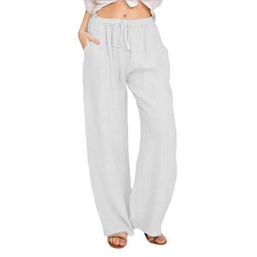 Ladies Womens Plus Size Plain Palazzo Casual Trousers Baggy Wide Leg Harem Pants - Picture 12 of 18