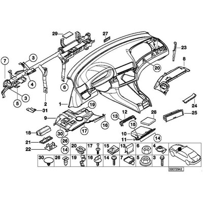 Klappfach Armaturenbrett links BMW 3er E46 51458226569 online  