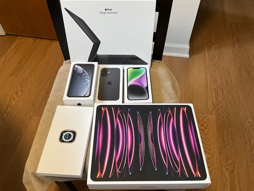 Lot of APPLE I empty boxes, 3 Phone, I watch, IPad Keyboard, and IPad box. - 第 1/5 張圖片