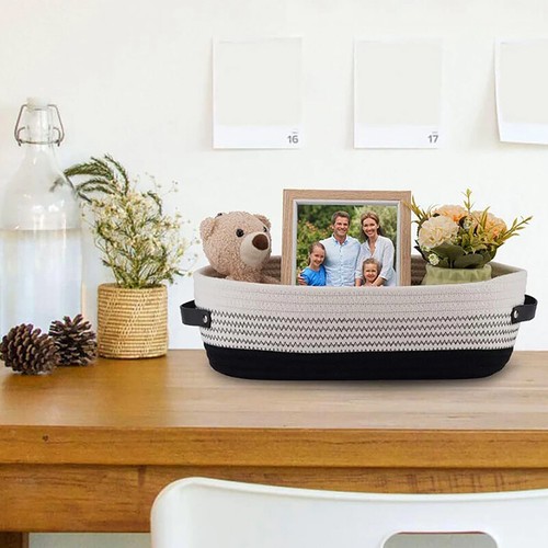Rope Woven Baskets for Storage Basket Organizing Bathroom Organizer Bins Small - Picture 11 of 22