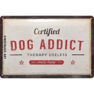 Retro tin sign metal sign vintage 8 x 12 in - PfotenSchild - Dog Addict