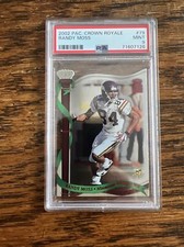 2002 Crown Royale Randy Moss Red Foil Parallel SP #434/525 PSA 9 MINT. POP 1