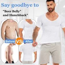 Men Fajas Para Hombres Faja Reductora De Hombres Body Tummy Control Tee Shaper