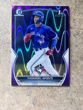 Yhoangel Aponte 2023 Bowman Chrome 1st Purple Ray Wave /250 🔥🔥