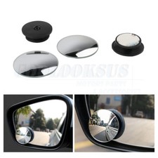 Pair Wide Angle Convex Rear Side View Blind Spot Wing Mirror Universal Fit Car