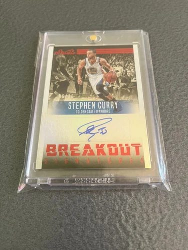 2016-17 PANINI STUDIO RED BREAKOUT SIGNATURE STEPHEN CURRY # /30 AUTO KZ