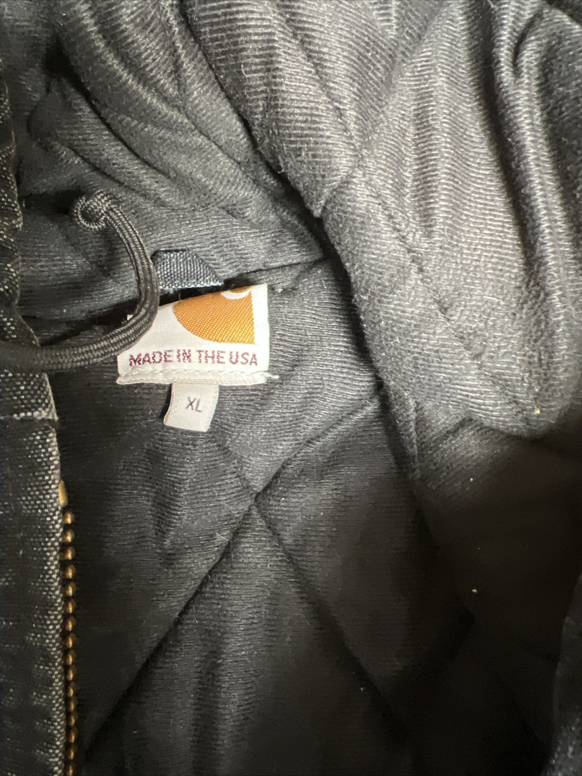 Black XL Hooded Carhartt Jacket eBay