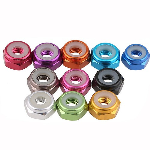 M2 M3 M4 M5 2mm 3mm 4mm 5mm Aluminum Alloy Nylon Lock Nut Self-locking Nuts - Picture 6 of 8