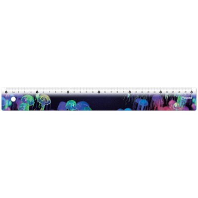 Flachlineal DEEPSEA PARADISE, 300 mm, aus Kunststoff Maped 245012 (3154142450128