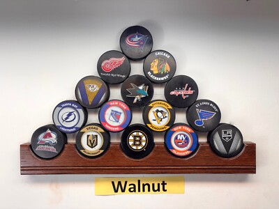 Hockey Puck Display Wall Rack Holder for 5 Pucks floating shelf display pucks