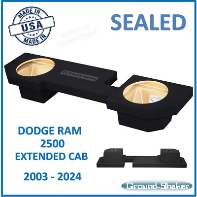 Dodge Ram 2500 Extended Cab 2002 - 2018 Dual Sub Box Subwoofer Enclosure