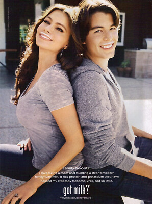 2010 Got Milk? - Sofia Vergara - ''Family Favorite'' - Mother Son - Print Ad Photo