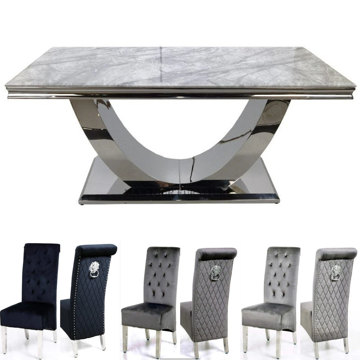 Dining table with online knocker back chairs