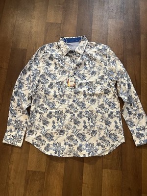 Robert Graham SEA BLOOM  Multicolor $198 Large Classic Fit Long Sleeve NWT L