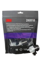 3M Performance Pressure HVLP Atomizing Head Refill Kit 26818, Clear,1.8, 10 pack