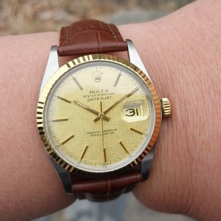 Vintage Rolex Datejust 16013 Cal 3035 27Jewels Automatic Men`s Date Dress Watch