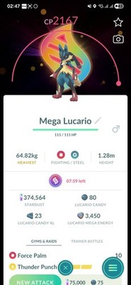 Mega Lucario ( Special Mega BG ) Pokémon Trading Go
