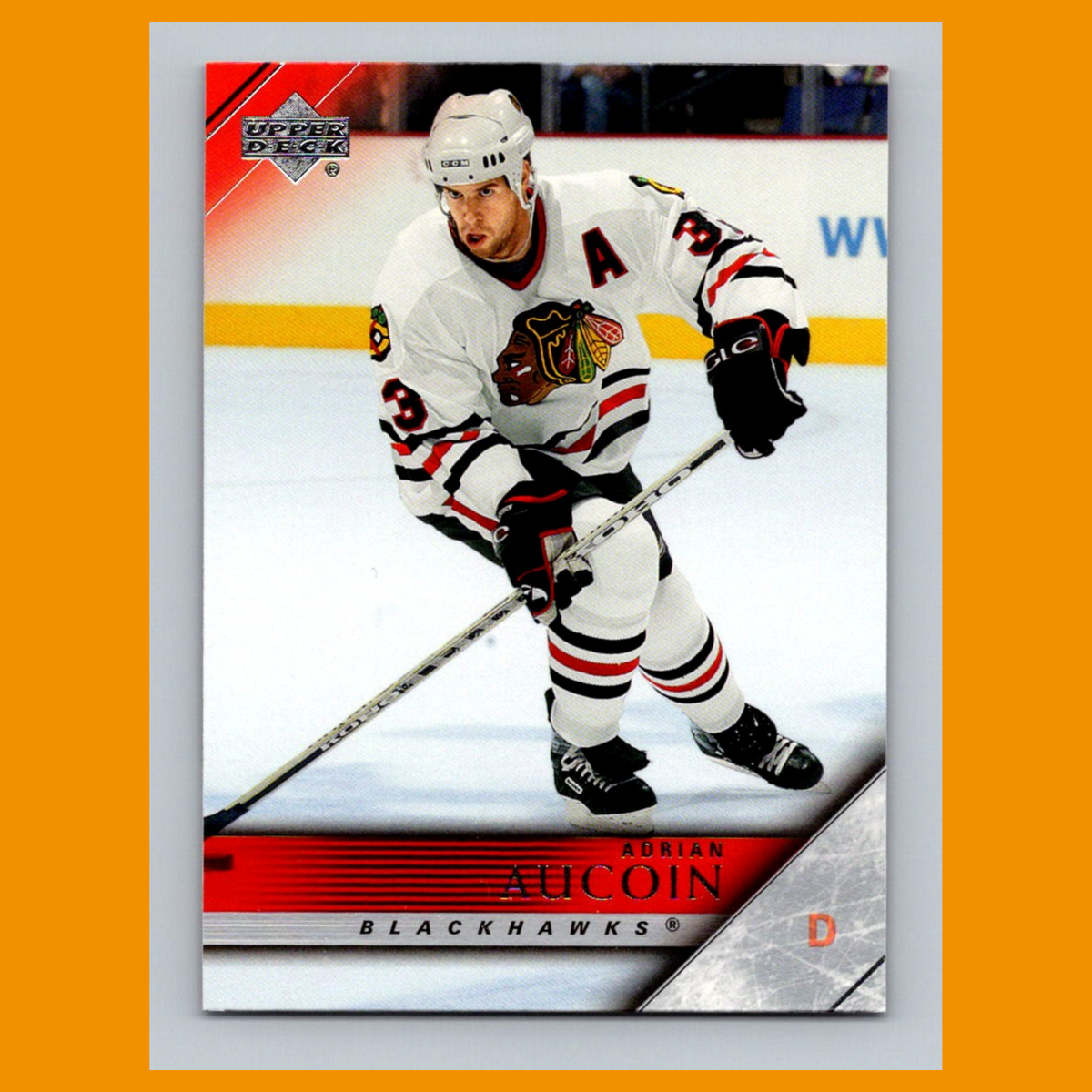 Adrian Aucoin #289 2005 Upper Deck Chicago Blackhawks Hockey Card