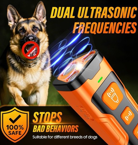 YUYQA Dog Bark Deterrent Device, 3X Ultrasonic, 23 FT Range, Rechargeable - Picture 4 of 8