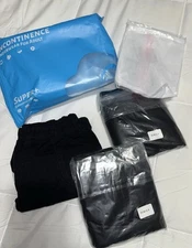 Men’s Carer Incontinence brief Medium Black 3pk Super+ Absorption Opened Pack