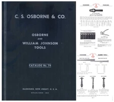 Orig. Catalogue of Osborne & Wm. Johnson Tools  - Ca. 1950's - mjdtoolparts