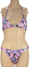 VICTORIA'S SECRET VS SHINE BIKINI TOP LARGE BOTTOM LARGE SWIM SUIT SET STRAP