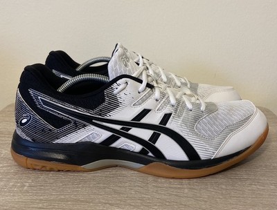 Asics Gel Rocket 9 1072A034 White Black Running Shoes Women Size 13 