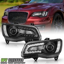 For 2015-2023 Chrysler 300 Hid W/afs Led Drl Projector Headlights Headlamps Pair